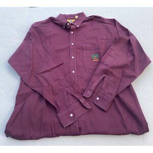 Duck Head Long Sleeve Classic Oxford Shirt L Purple VTG Thick
